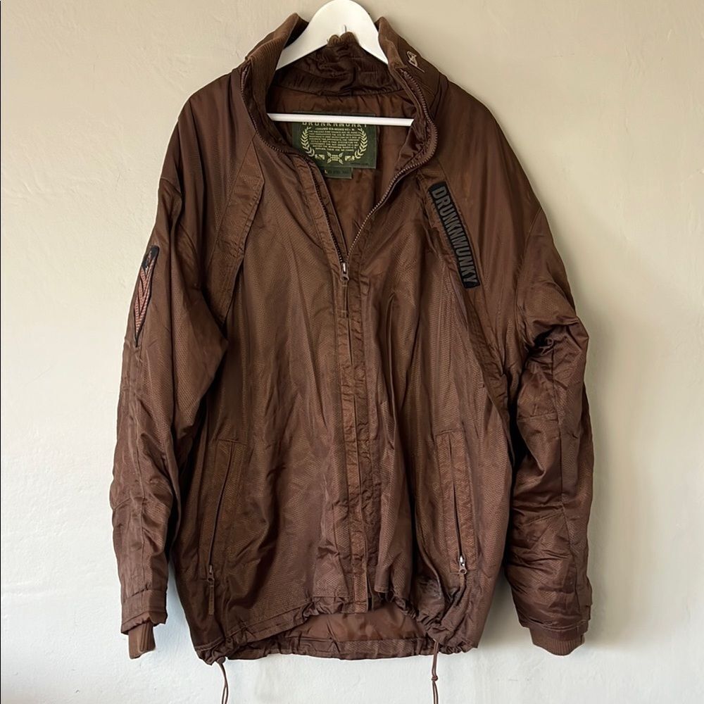 DrunknMunky Full Zip Embroidered Pilot
Jacket Mens Brown L WEATHERPROOF